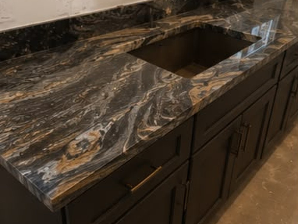 Contemporary Kitchen after the Babri Stone installation